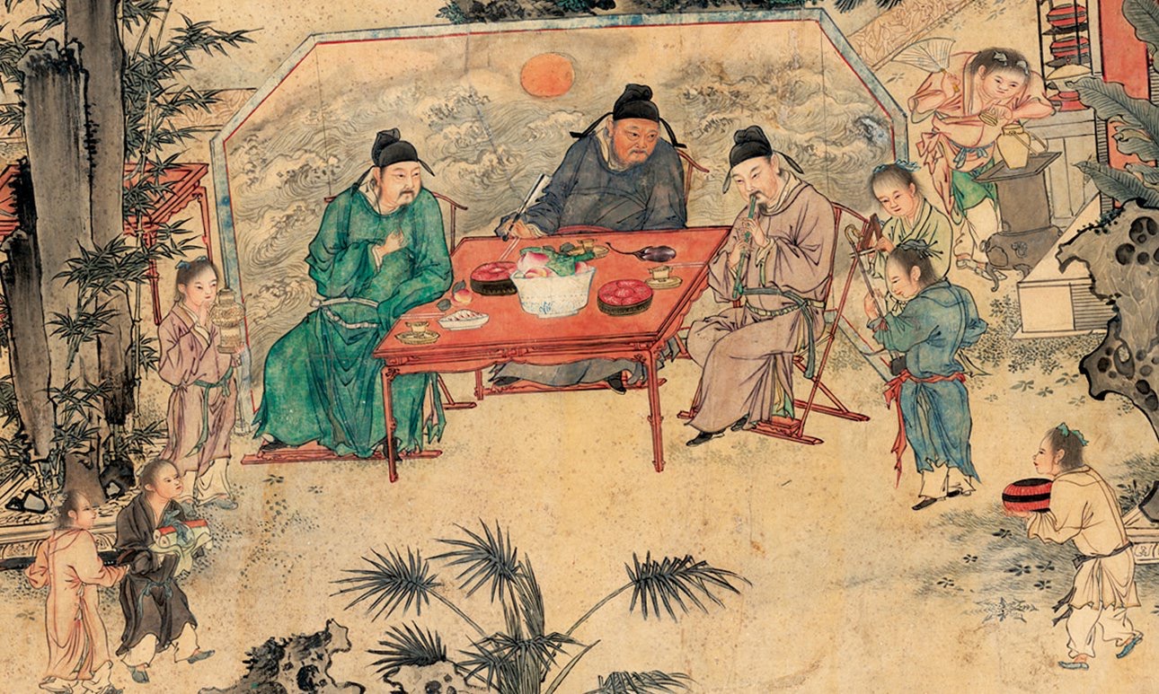 «Осенний банкет в Оленьем зале». Горизонтальный свиток. Эпоха Мин (1368–1644). Фото: Национальный музей Китая